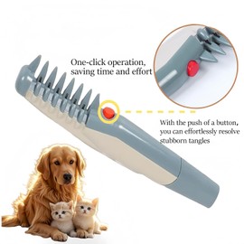 Cat Brush for Shedding - Electric Adjustable Dogs Comb, Comb and Trim 2-In-1 Pet Hair Removal Tool, Suitable for Detangling Tangled Hair on Cats and Dogs (2 Pcs)