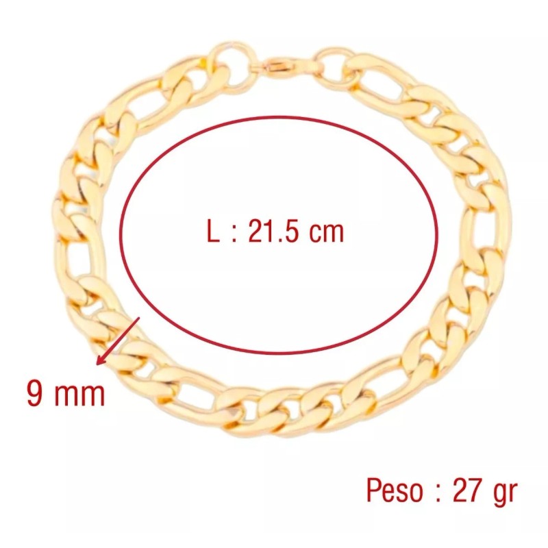 Dtup Esclava Pulsera Cadena Cubana De Eslabon Acero Inoxidable
