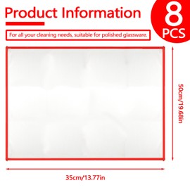 BangBoom 8 Pieces 13.7" x 19.6" Fiber Wine Glass Polishing Cloth, Premium Glass Cleaning Cloth Lint Free, Kitchen Polishing Towels for Glassware Window Stemware Dish Mirrors Eyeglasses (8)