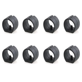 HJGarden 8PCS Black U-Shape Plastic Caps Replacement Single Prong Chair Tubing Pipe Foot Round U-Shape Plastic Caps