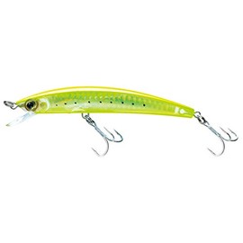 Yo-Zuri Crystal 3D Minnow Floating Lure, Chartreuse Silver, 4-3/8-Inch