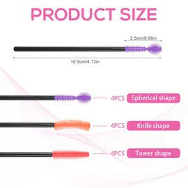 12pcs Mini Sewing Machine Cleaning Brushes, 3 Styles Silicone Bristle Brush for Small Spaces Reusable Tiny Cleaning Tools Supplies Notions Parts Accessories Attachments for Computer Keyboards