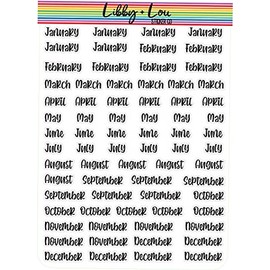 Months of the Year Planner Sticker | Libby and Lou Sticker Co