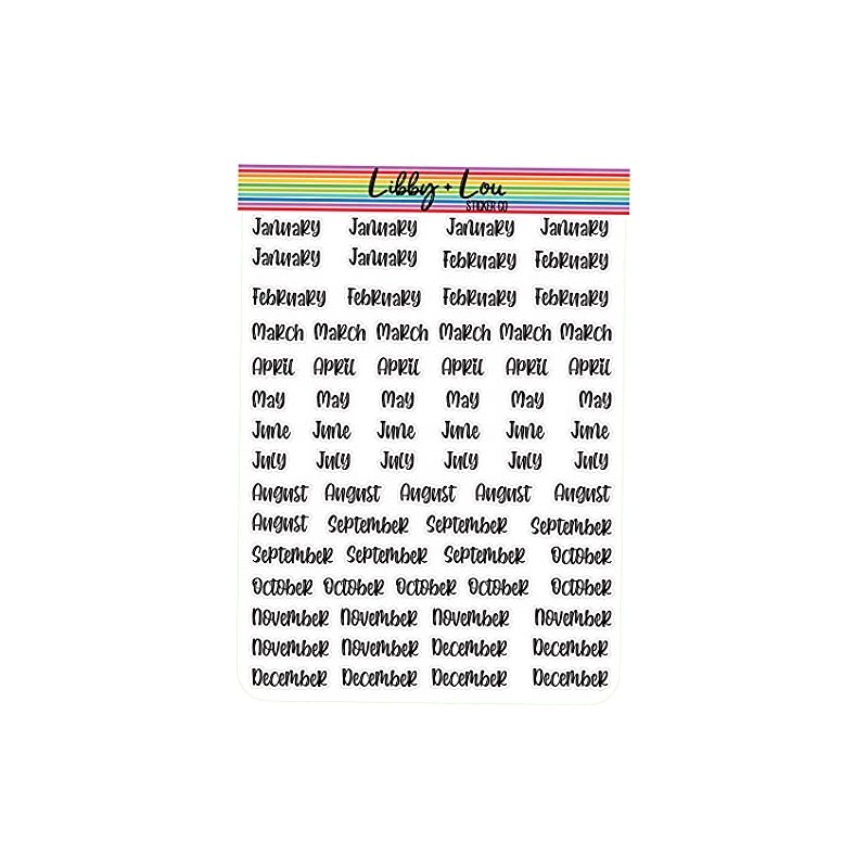 Months of the Year Planner Sticker | Libby and Lou