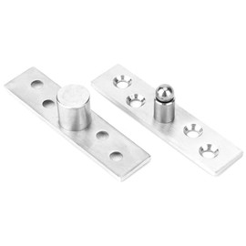 Bisagra Giratoria de Bisagra Pivotante de 2 Piezas, Bisagra Pivotante Giratoria de Acero Inoxidable de 360 ​​grados, bisagras de pivote de puerta, Eje hacia Arriba y hacia Abajo de 75 MM de Largo