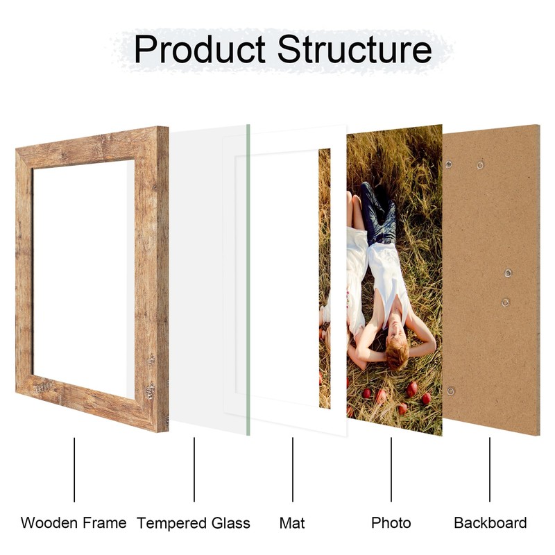iRahmen 6x9 Picture Frame with HD Tempered Glass, Display Pictures