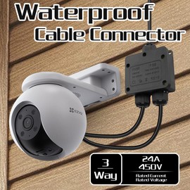 Waterproof Electrical Connector Branch Box Underground Cable Junction Box,Wall Mounted Distribution Box,IP68 Waterproof Distribution Box 2-4 Ways,Ø4mm-12mm Cable for Outdoor Garden Outdoor