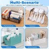ASTIMESA Adjustable Clear Fridge Divider Set, Retractable Fridge Door Organizer