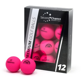 Second Chance Recycled Lake Golf Balls, 12 Pack, Mixed Golf Balls, Ideal for Practice and Play, Golf Ball Assortment, Pink