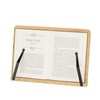 Bamboo Book Stand, Adjustable Book Holder, Music Stand - Lightweight