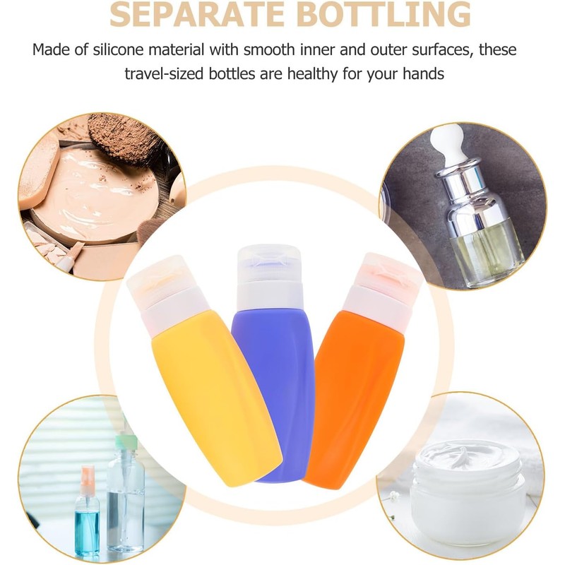 3 Piezas Juego de Botellas de Viaje Rellenables 90ml de