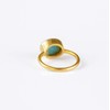 Turquoise ring, stackable ring, Vermeil Gold or silver, bezel set
