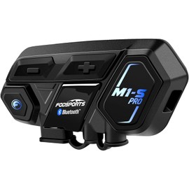 FODSPORTS Motorcycle Bluetooth Intercom with Music Sharing, M1S Pro 2000m 8 Riders Group Helmet Communication System Headset Universal Wireless Interphone (Waterproof/Handsfree/Stereo Music/GPS/2 Mic)
