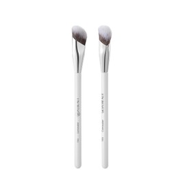 Albeaut Concealer Makeup Brushes 2 PCS Angled Brushes for Liquid, Cream, Stick Concealer Foundation Nose Contour Eyeshadow Blending Set (193-2pcs)