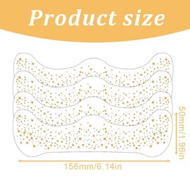 AEIOPRS 4 Pcs Golden Stars and Dots Temporary Tattoos Waterproof Glitter Face Freckles Tattoo Festival Freckles