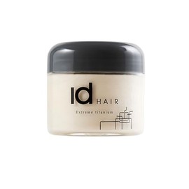 IdHAIR Extreme Titanium Wax - Professional Mud Wax for Stylish Short Hair - Strong Hold, Shine and Texture - Easy to Rinse - Paraben-Free - 90 ml (Pack of 1)