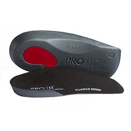 Pro11 Wellbeing, orthopädische Senkfußeinlage, zur Behandlung von Plantarfasziitis, schmale Passform, Schwarz - schwarz - Größe: 45/47 EU
