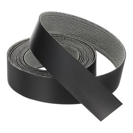 MECCANIXITY Cinta de chapa negra de 10 pies x 1-1/8 pulgadas, previamente pegada, bandas de borde de madera contrachapada flexible con adhesivo termofusible para restauración de muebles
