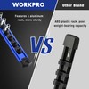 WORKPRO Magnetic Socket Organizer Set, 3-Piece Aluminum Alloy Socket Rail,