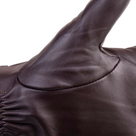 QNLYCZY Winter Leather Gloves for Women,Warm Cashmere Lining Touchscreen Texting Driving Fashion Glove