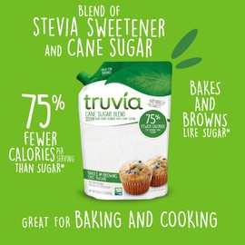 Truvia Cane Sugar Blend, Natural Stevia Sweetener and Cane Sugar, 24 oz