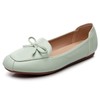 VenusCelia Zapato plano ancho Bowknot para mujer, Turquesa (Pale Turquoise),