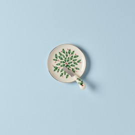 Lenox Holiday Cheese Plate and Knife Set