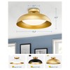 Kudos Gold Flush Mount Ceiling Light 2-Pack, 16 Inch LED