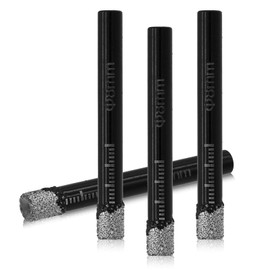 Semrien 4 Pcs Dry Diamond Drill Bits Set, 5/16"(8mm) Diamond Hole Saw Core Drill Bit, Round Shank Tile Drill Bits Ceramic Drill Bits for Porcelain, Granite, Glass, Marble, Stone, Not for Wood (8mm)