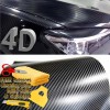 AUTOGOODY 10 ft x 1 ft Gloss Black 4D Carbon