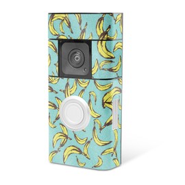 MightySkins Glossy Glitter Skin Compatible with Ring Video Doorbell Plus - Bananas | Protective, Durable High-Gloss Glitter Finish | Easy to Apply, Remove, and Change Styles