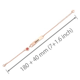 LSxAB Pink Medical Seizures Bracelets for Women Men Adjustable Stainless Steel First Aid Emergency Bracelets