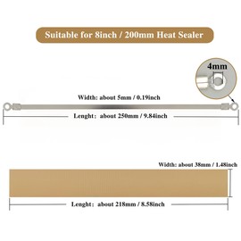 SEELAUGH Pack of 10 Heat Sealer Film Welding Machine Replacement Parts (5 mm Wide), for Most Manual Beam Welding Machine, Heat Sealing Machine, Impulse Bag Sealer Replacement Parts