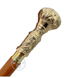 EXNOT Vintage Brass Walking Stick - Elegant Cane with Decorative Handle Solid Brass Walking Cane.