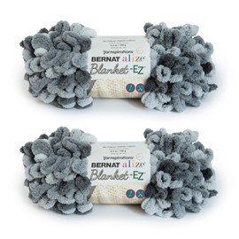 Bernat Alize Blanket Slate Grays Yarn - 2 Pack of 180g/6.4oz - Polyester - 7 Jumbo - 18 Yards - Knitting/Crochet
