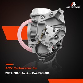 Carburetor Compatible with 2001 2002 2003 2004 2005 Arctic Cat 250 300 2x4 4x4 ATV Quad Carb with Rubber Airbox & Intake Manifold Boot