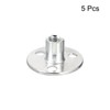 uxcell M8 Brad Hole Tee Nut, 5pcs Carbon Steel Round