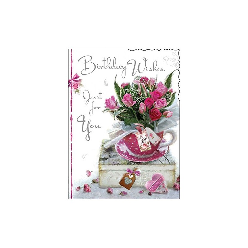 Jonny Javelin Flowers Birthday Wishes Card