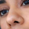 HengSun New Twisted Rope Nose ring14k Rose Gold Nose Hoops