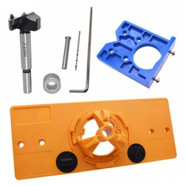 SEWACC Hinge Hole Drilling Guide Tool Woodworking Hinge Locator for Cabinet Installation Durable Accurate Screw Hole Positioning Essential Tool for Home Decoration Projects