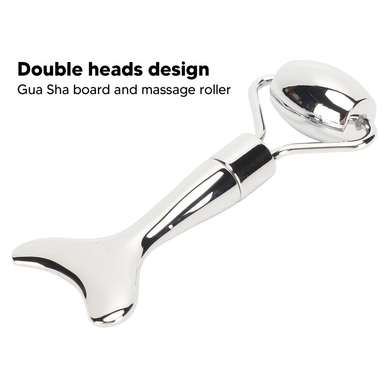 Facial Roller Gua Sha Board Double Heads Reduce Swelling Zinc