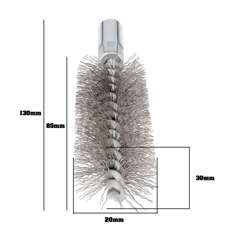 Create idea 20x30mm Rectangular Steel Wire Brush with M10 Internal