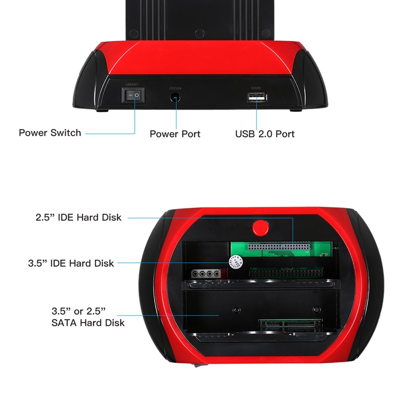 HDD Docking Station Dual Hard Disk Drive Docking Station Base