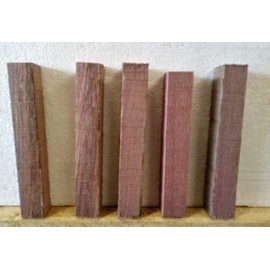 5 Pcs of PURPLE HEART PEN BLANKS WOOD TURNING SQUARE 3/4" X 3/4" X 5"