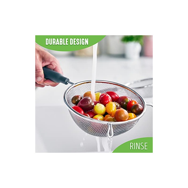 GreenLife Cooking Tools and Utensils, 4 Piece Extra Fine Stainless