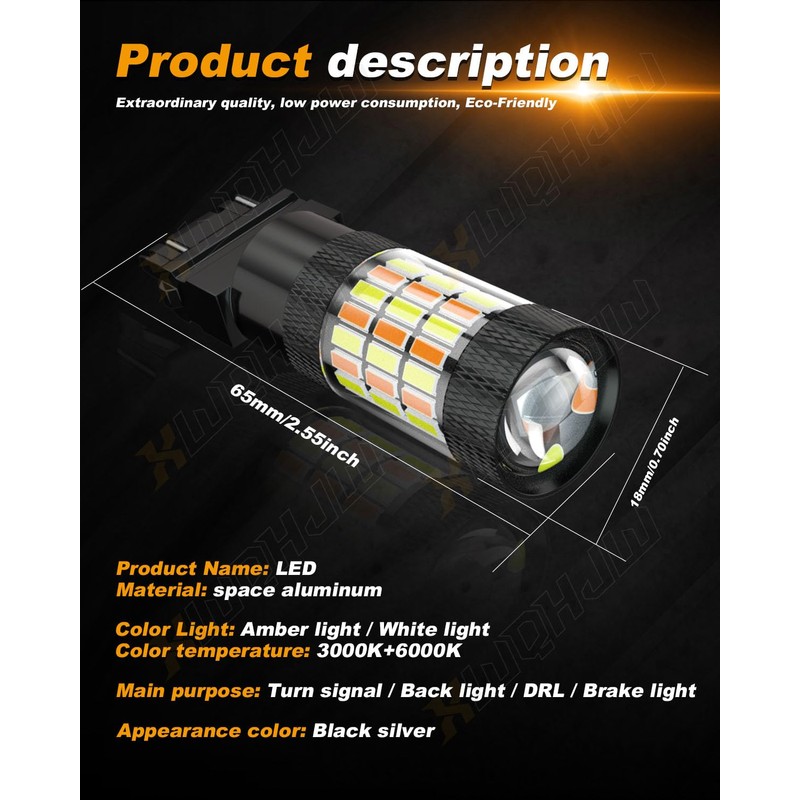 XWQHJW 3157 LED Front Turn Signal Lights Compatible for Nissan