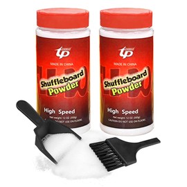 Shuffleboard Sand Wax High/Medium Speed Shuffleboard Powder Set, Shuffleboard Sand with Mini Brush Set