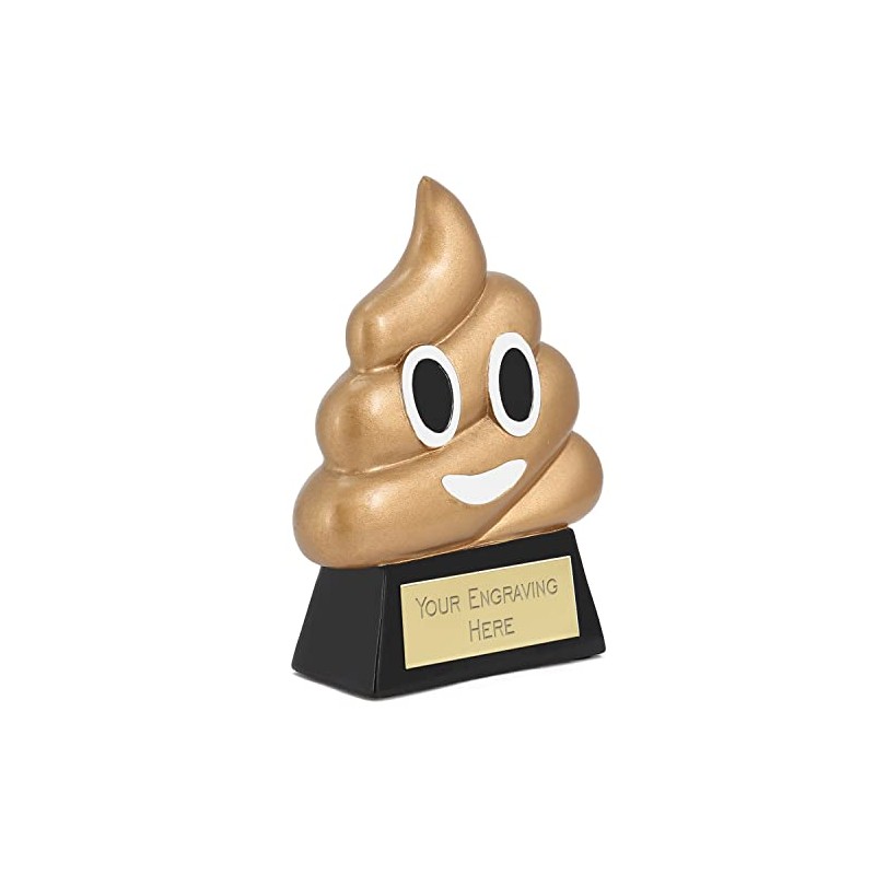 Trophies Plus Medals Novelty Golden Emoji Award 11cm (4 3/8")