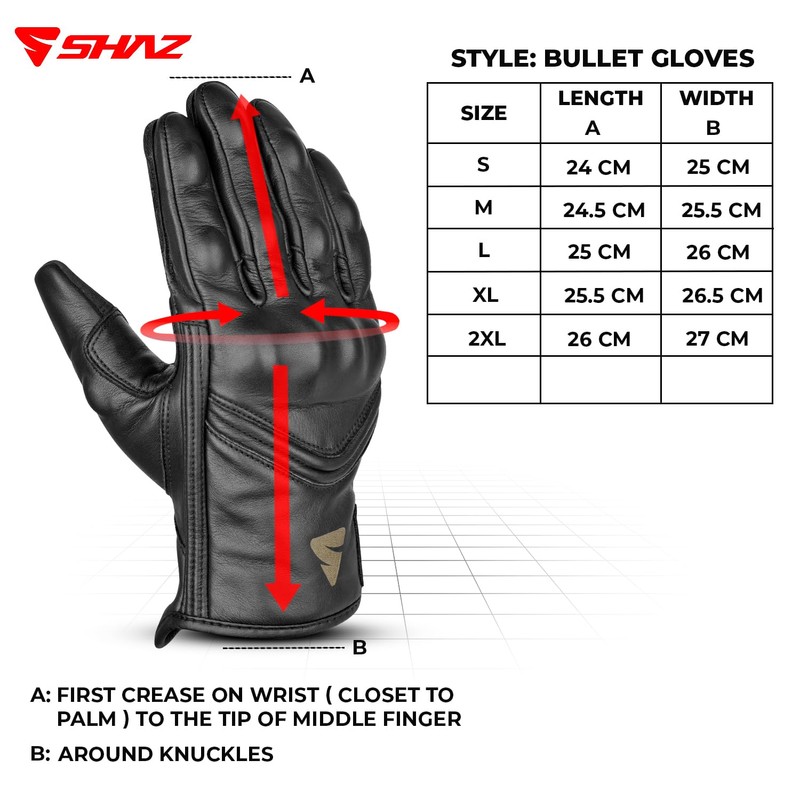 Shaz Premium Cowhide Leather Motorcycle Gloves for Men and Women-