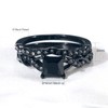 ringheart Couple Rings Matching Ring 1ct Black CZ Women Wedding